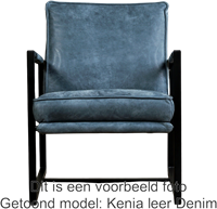 Leren design fauteuil Secret - Granada leer Steel-2