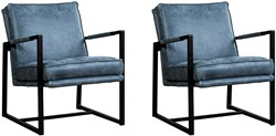 Leren design fauteuil Secret - set van 2 fauteuils