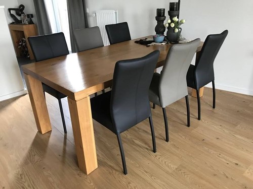 Set van 6 eetkamerstoelen - diverse kleuren leer