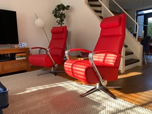 Leren relaxfauteuil idol, 120+ kleuren leer, in stoel