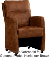 Leren eetkamerfauteuil Sharp - Massif Leer Whale - Met handgreep Zwart-1