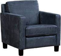 Leren fauteuil Smart - Granada leer Sahara - Hout bruin