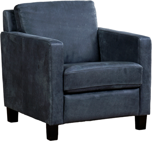 Leren fauteuil Smart - Toledo Leer Cotto - Hout zwart
