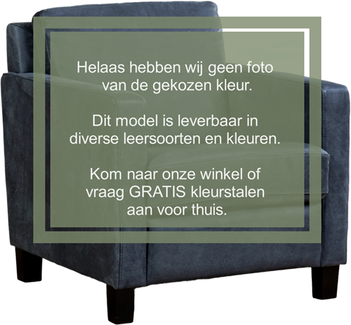 Leren fauteuil Smart - Elegance Antracite (donkergrijs) - Poot hout, Zwart