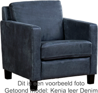 Leren fauteuil Smart - Granada leer Sahara - Hout bruin-1