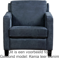 Leren fauteuil Smart - Granada leer Sahara - Hout bruin-2