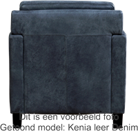 Leren fauteuil Smart - Granada leer Sahara - Hout bruin-3