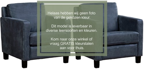 Leren fauteuil Smart - set van 2 fauteuils - Elegance Cognac (cognac) - Poot hout, Bruin