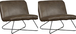 Leren fauteuil smile 80, grijs leer, grijze stoel