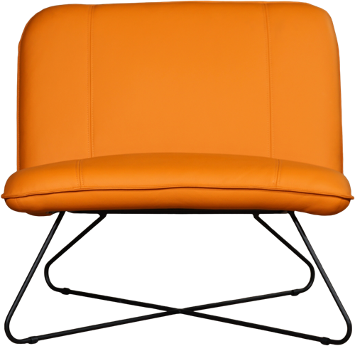 Leren brede design fauteuil Smile zonder armleuning - Toledo Leer Mandarin-2
