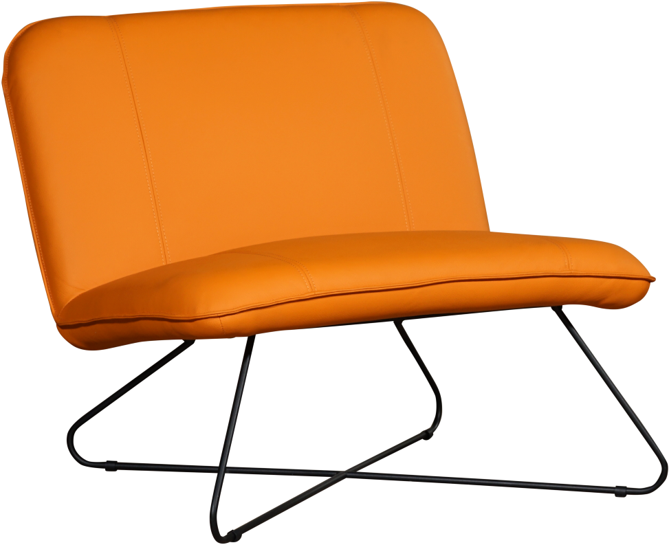 passage Papa Vertrek naar Leren brede design fauteuil Smile zonder armleuning - Toledo Leer Mandarin  ShopX