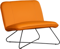 Leren brede design fauteuil Smile zonder armleuning - Toledo Leer Mandarin
