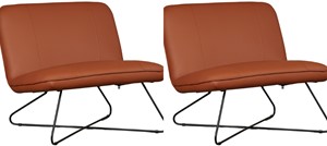 Leren fauteuil smile 80, bruin leer, bruine stoel