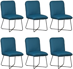 Leren eetkamerstoel smile 50, turquoise leer, turquoise keukenstoelen