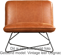 Leren brede design fauteuil Smile zonder armleuning - Hermes Leer Caffe-2