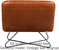 Leren brede design fauteuil Smile zonder armleuning - Hermes Leer Caffe-3