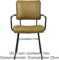 Leren eetkamerstoel Solid - Met armleuning - set van 4 stoelen-2