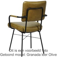Leren eetkamerstoel Solid - Met armleuning - set van 4 stoelen-3