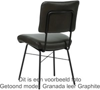 Leren eetkamerstoel Solid - Toledo Leer Olive-3