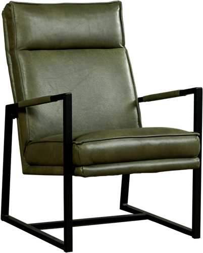 Leren design fauteuil hoge rugleuning Square