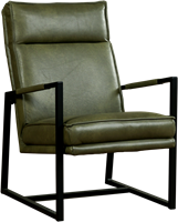 Leren design fauteuil hoge rugleuning Square