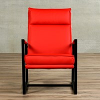 Leren design fauteuil hoge rugleuning Square - Toledo Leer Ferrari-2