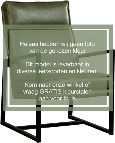 Leren design fauteuil hoge rugleuning Square - Elegance Green (donkergroen)