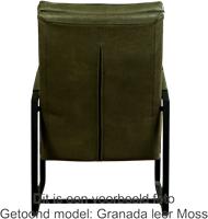 Leren design fauteuil hoge rugleuning Square - Toledo Leer Cotto-3
