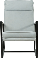 Leren design fauteuil hoge rugleuning Square - Kenia Leer Azul - OUTLET-2