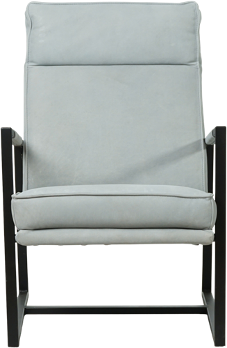 Leren design fauteuil hoge rugleuning Square - Kenia Leer Azul - OUTLET-2