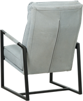 Leren design fauteuil hoge rugleuning Square - Kenia Leer Azul - OUTLET-3