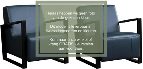 Leren industriële fauteuil Touch - set van 2 fauteuils - Elegance Green (donkergroen) - Frame zwart