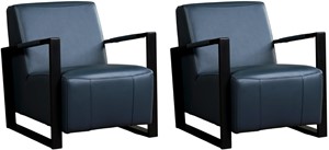 Set van 2 Leren industriële fauteuils Touch