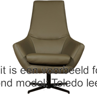 Leren draaifauteuil Treat - Elegance Antracite (donkergrijs)-2