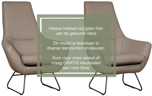 Leren fauteuil Trust - Designpoot - set van 2 fauteuils - Vintage Elephant (donkerbruin)