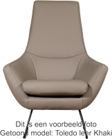 Leren fauteuil Trust - Designpoot - set van 2 fauteuils - Toledo Leer Polar-2
