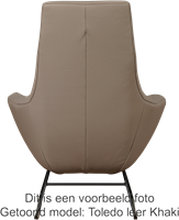 Leren fauteuil Trust - Designpoot - set van 2 fauteuils - Toledo Leer Natur-3