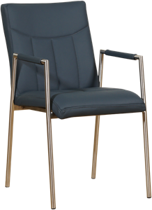 Leren stock eetkamerstoelen koen blauw