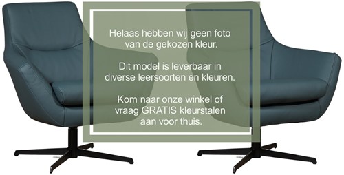 Leren draaifauteuil Wing - set van 2 fauteuils - Elegance Antracite (donkergrijs)