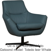 Leren draaifauteuil Wing - Elegance Green (donkergroen)-1