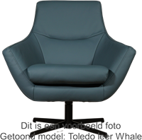 Leren draaifauteuil Wing - Elegance Green (donkergroen)-2