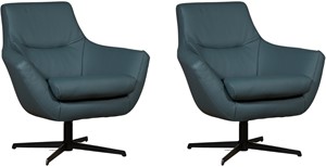 Set van 2 Leren draaifauteuils Wing
