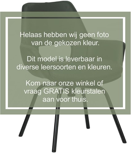 Leren eetkamerstoel Zippy - Draaipoot rond frame - Toledo Terra (donkercognac)