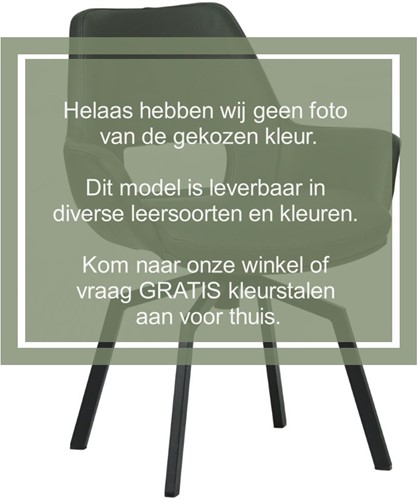 Leren eetkamerstoel Zippy - Draaipoot vierkant frame - Toledo Bordeaux (donkerrood)