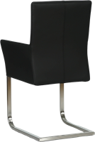 Set van 6 zwarte leren eetkamerstoelen Nina-3