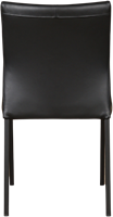 Set van 6 zwarte leren eetkamerstoelen Basic Toledo Leer Nero poot zwart-3