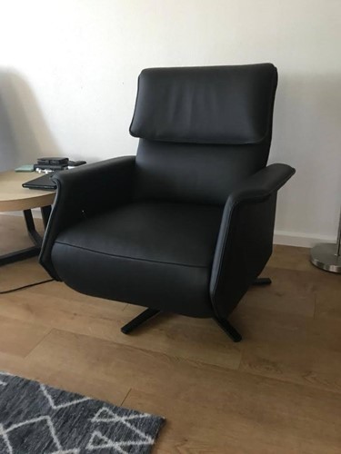 Leren relaxfauteuil - zwart leer